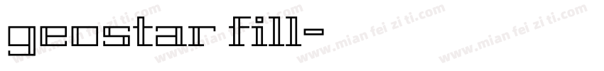 geostar fill字体转换